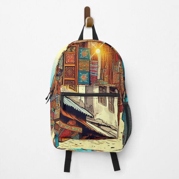 Item preview, Zanzibar City Traditional Market Design – Vibrant Cultural Art for Travel Lovers on Clothing & Accessories designed and sold by knalpot-design.