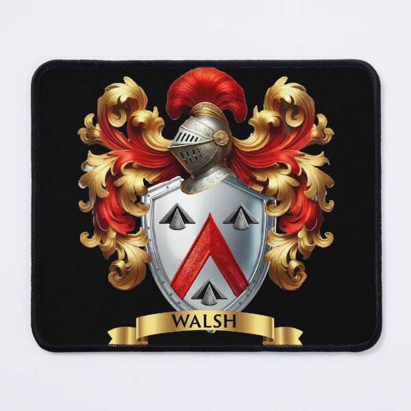 Item preview, Walsh Family Crest – Noble Irish Heraldic Coat of Arms designed and sold by Highlandkings.