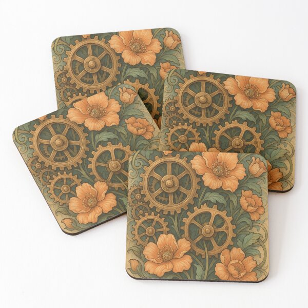 Item preview, Botanical Mechanica: Gears & Blooms designed and sold by AbstractAnom.