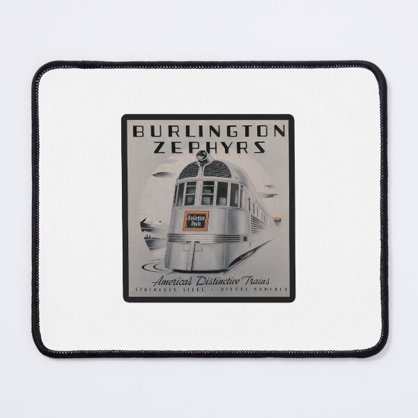 Item preview, Vintage Burlington Railroad Zephyrs - America's Distinctive Trains designed and sold by QuayTradingCo.
