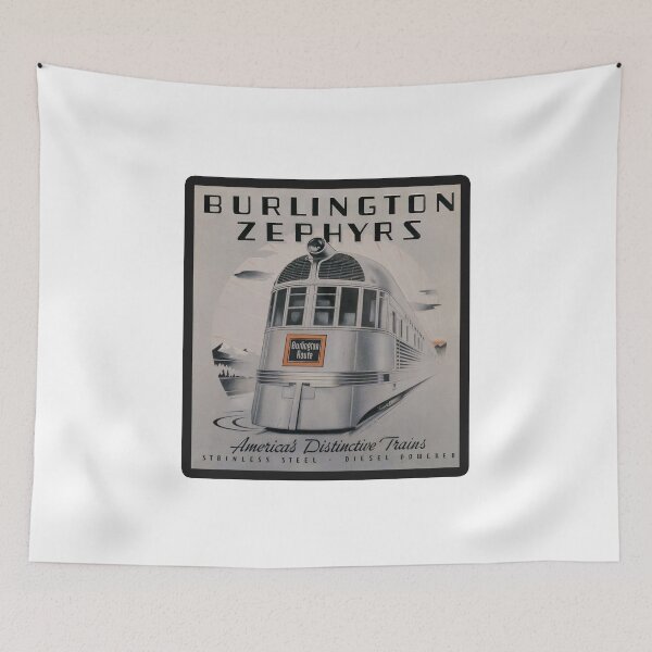 Item preview, Vintage Burlington Railroad Zephyrs - America's Distinctive Trains designed and sold by QuayTradingCo.