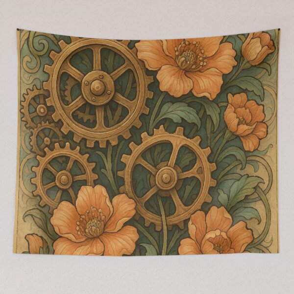 Item preview, Botanical Mechanica: Gears & Blooms designed and sold by AbstractAnom.