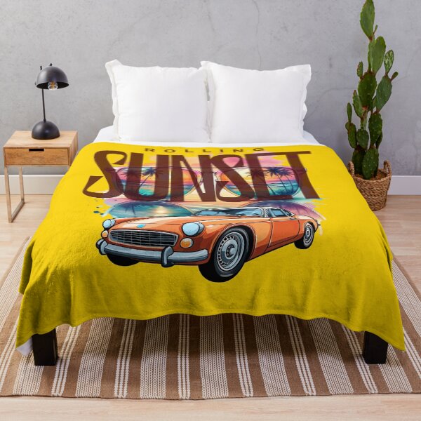 Item preview, Rolling Sunset – vintage road trip design with classic cars designed and sold by ToSaDesigns24.