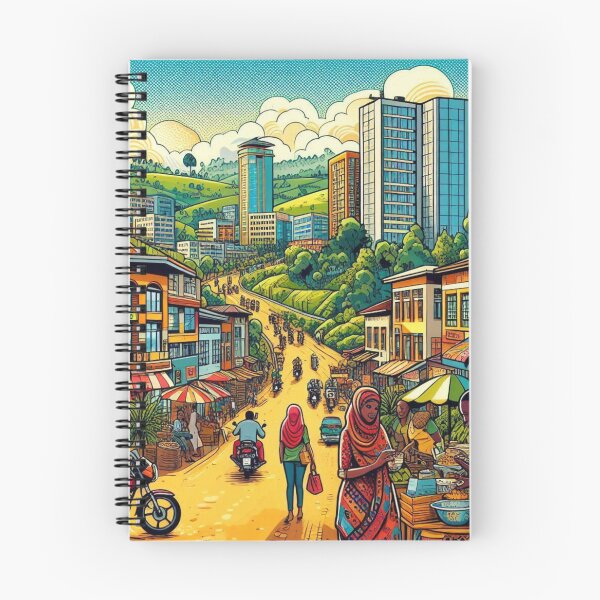 Item preview, Vibrant Kigali City Traditional Market Design – Unique Art for Travel Lovers on Apparel & Accessories designed and sold by knalpot-design.
