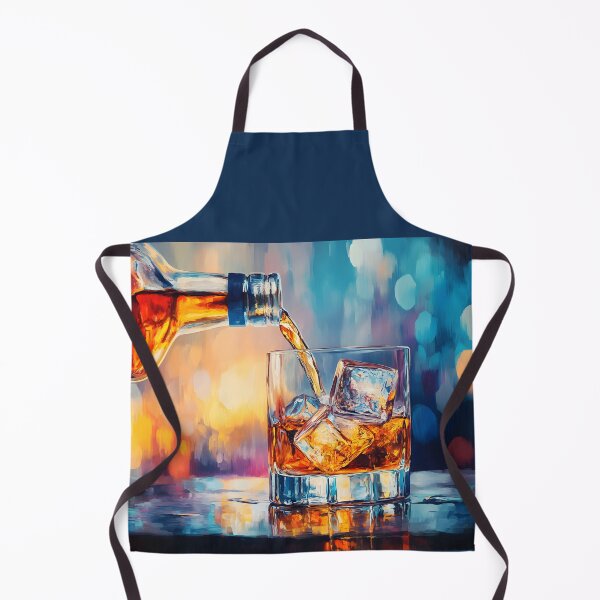 Item preview, Pour the Richness - Amber Whiskey Meets Ice in a Vibrant Fusion of Color designed and sold by OlfactoART Studio.