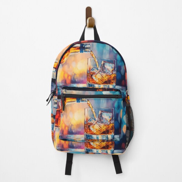Item preview, Pour the Richness - Amber Whiskey Meets Ice in a Vibrant Fusion of Color designed and sold by OlfactoART Studio.