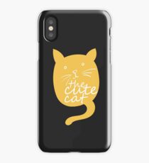 funny cat cute womens black tee shirt t-shirt iPhone Case