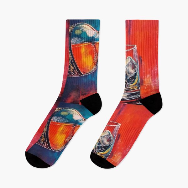 Item preview, Pour with Flair - Bold Colors and Dynamic Motion Bring Whiskey and Ice to Life Whiskey in a Burst of Abstract Vivid Color designed and sold by OlfactoART Studio.