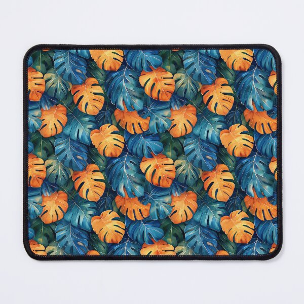 Item preview, Vibrant Azure and Amber Tropical Leaves designed and sold by NTGUILTY.