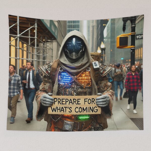 Item preview, Timewalker Warning: Prepare for What's Coming designed and sold by AbstractAnom.