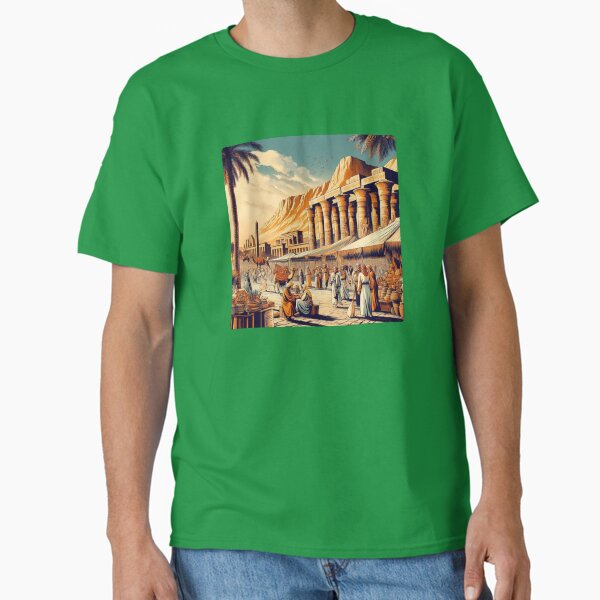 Item preview, Luxor City Traditional Market AI Work – Vibrant Egyptian Culture Artwork for Travel Lovers on Apparel & Accessories designed and sold by knalpot-design.