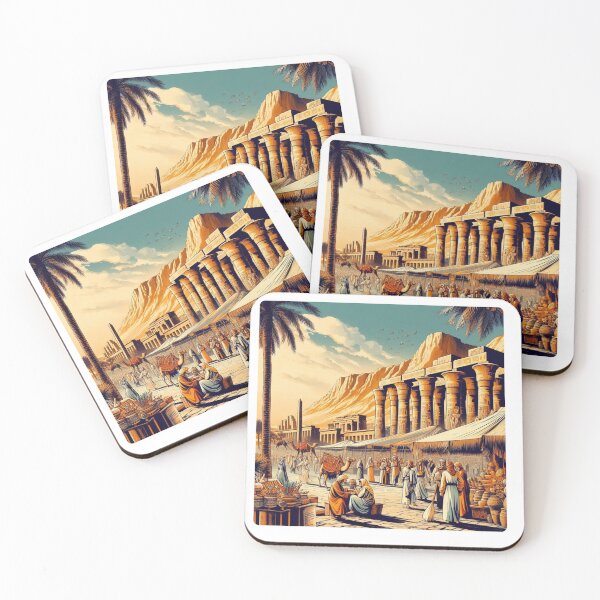 Item preview, Luxor City Traditional Market AI Work – Vibrant Egyptian Culture Artwork for Travel Lovers on Apparel & Accessories designed and sold by knalpot-design.