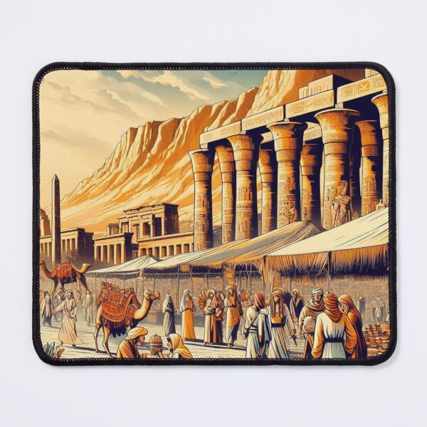 Item preview, Luxor City Traditional Market AI Work – Vibrant Egyptian Culture Artwork for Travel Lovers on Apparel & Accessories designed and sold by knalpot-design.