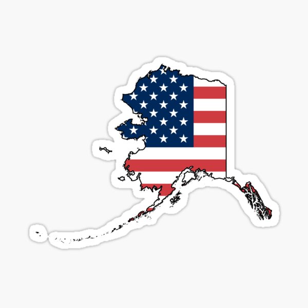Details about   Alaska State Map Flag Decals & Stickers 