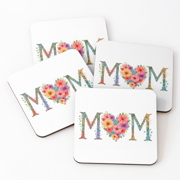 Item preview, Elegant Floral MOM Heart – Watercolor Mother’s Day Art designed and sold by QuickPick Store.