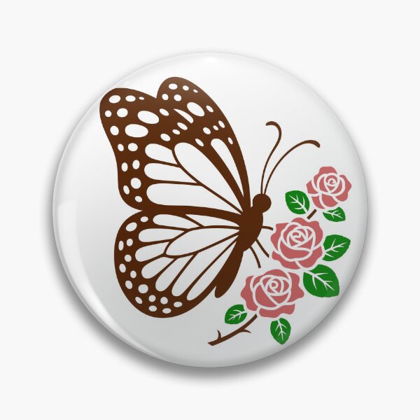Item preview, Butterfly and Rose Floral Art designed and sold by theartfulaspie.