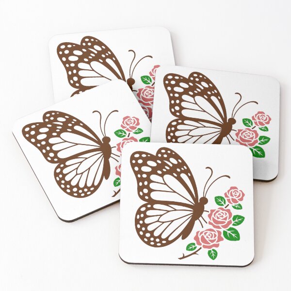 Item preview, Butterfly and Rose Floral Art designed and sold by theartfulaspie.