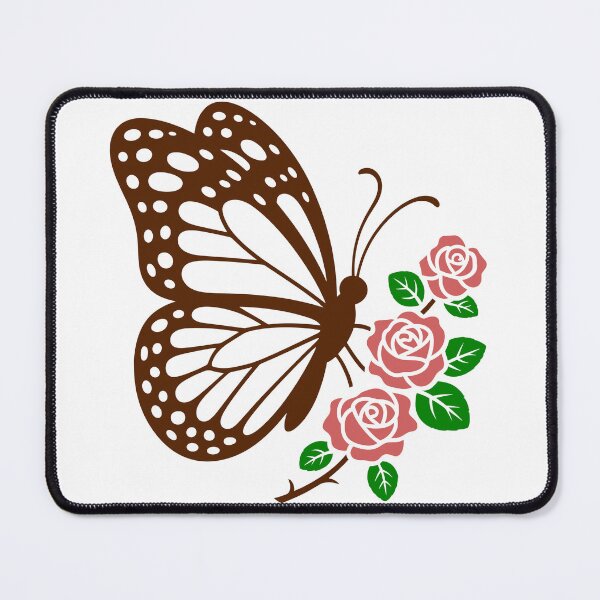 Item preview, Butterfly and Rose Floral Art designed and sold by theartfulaspie.