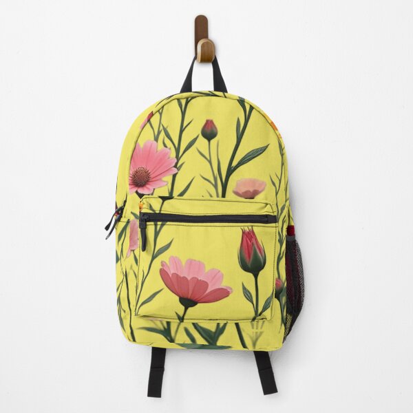 Item preview, Wildflowers and Red Rose on the Right - Lemon Yellow Background #5006LY designed and sold by Wildflower Rose.