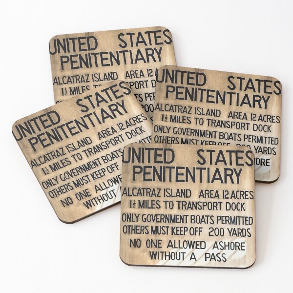 Item preview, Original 1934 Alcatraz Penitentiary Sign – Historic Island Prison Warning designed and sold by Daniel Hagerman.