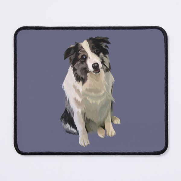Item preview, Woody the Blue Merle Border Collie Sitting designed and sold by AnkersArt.