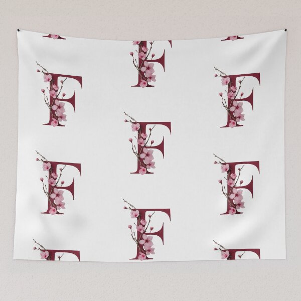 Item preview, Elegant Floral Letter F - Cherry Blossom Typography for Stylish Designs designed and sold by Psycho-Crazy.