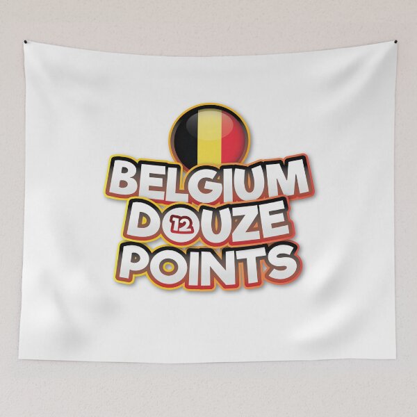 Item preview, Belgium Douze Points - Eurovision Belgium - Eurovision Song Contest  - 12 Points - ESC2025 - Strobe Lights - Red Sebastian designed and sold by Vision-Tees.