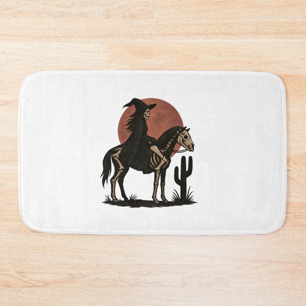 Item preview, Skeleton Witch Rider – Western Gothic Italian Design Art designed and sold by CozyLab.