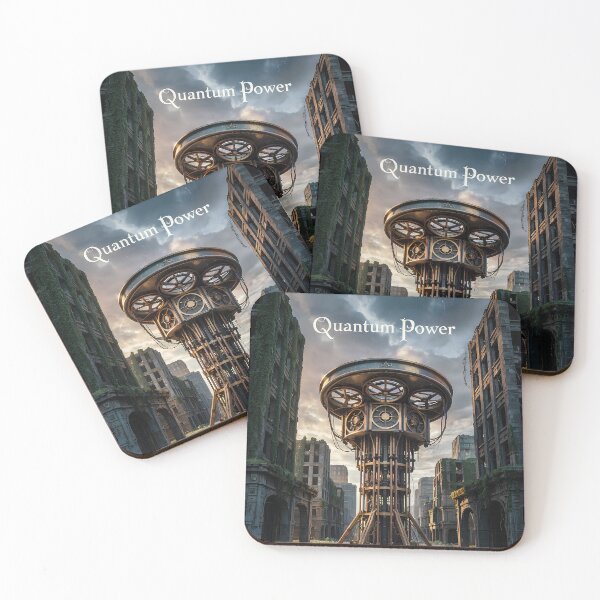 Item preview, Quantum Power – 16th Century Sci-Fi Machine in Post-Apocalyptic City Poster designed and sold by paulo silveira.