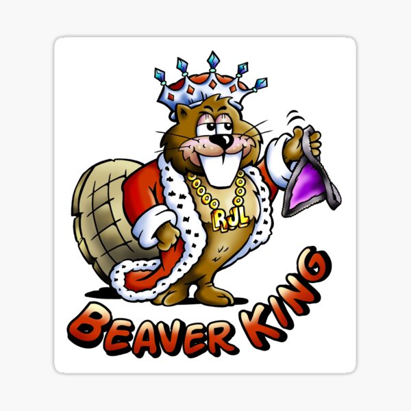 Beaver King Sticker