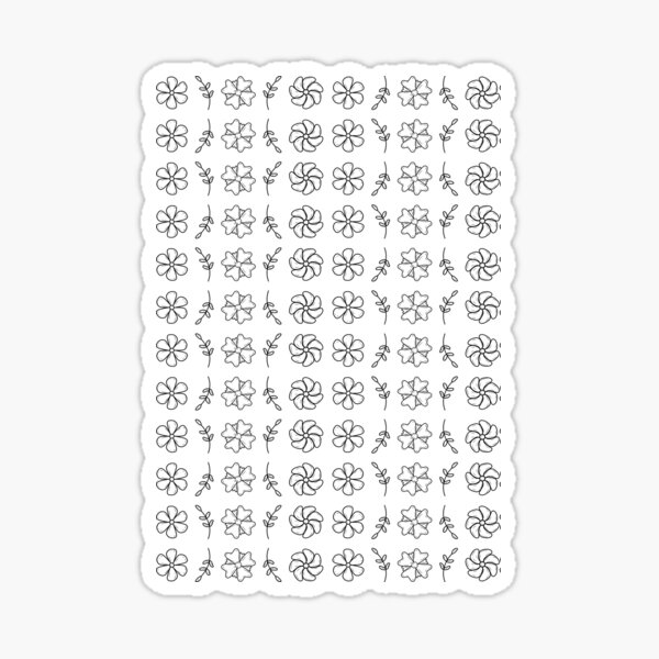 Item preview, Minimalist Doodle Flower Pattern designed and sold by brunohurt.