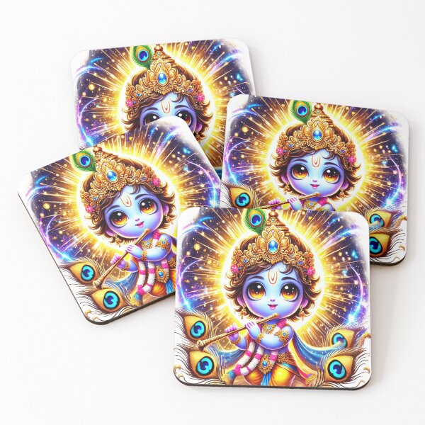 Item preview, Playful Baby Krishna Spiritual Art designed and sold by DigitalDream-1.