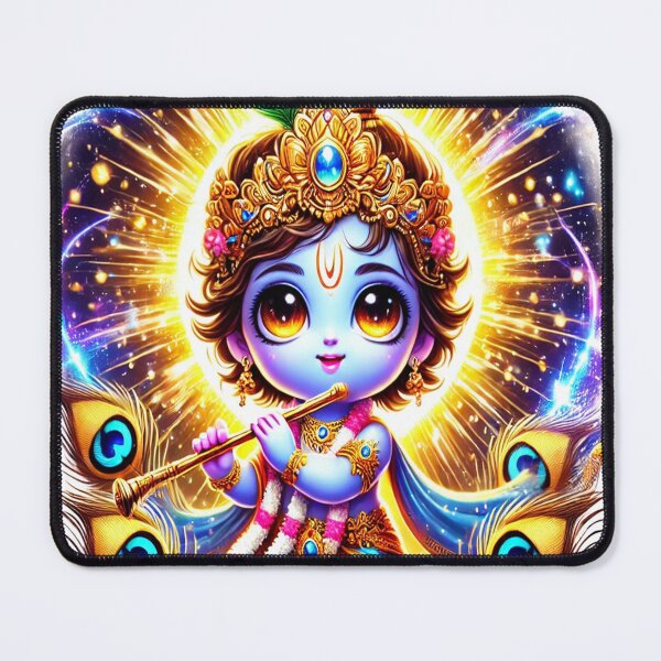 Item preview, Playful Baby Krishna Spiritual Art designed and sold by DigitalDream-1.