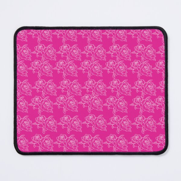 Item preview, white roses on a bright pink background designed and sold by StampYourself.