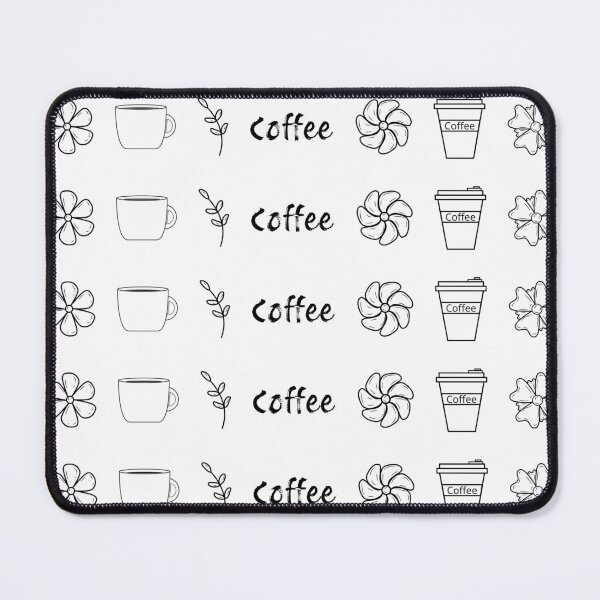 Item preview, Doodle Minimalist Flower Coffee Pattern designed and sold by Minimalist Quotes and Sayings.