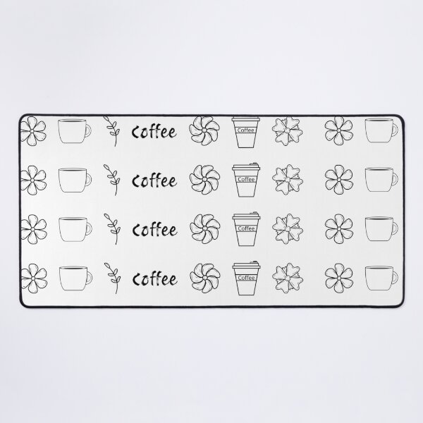 Item preview, Doodle Minimalist Flower Coffee Pattern designed and sold by Minimalist Quotes and Sayings.