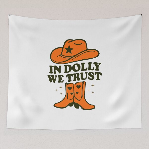 Item preview, Retro Cowgirl Hat Design – In Music We Trust designed and sold by Timegraf.