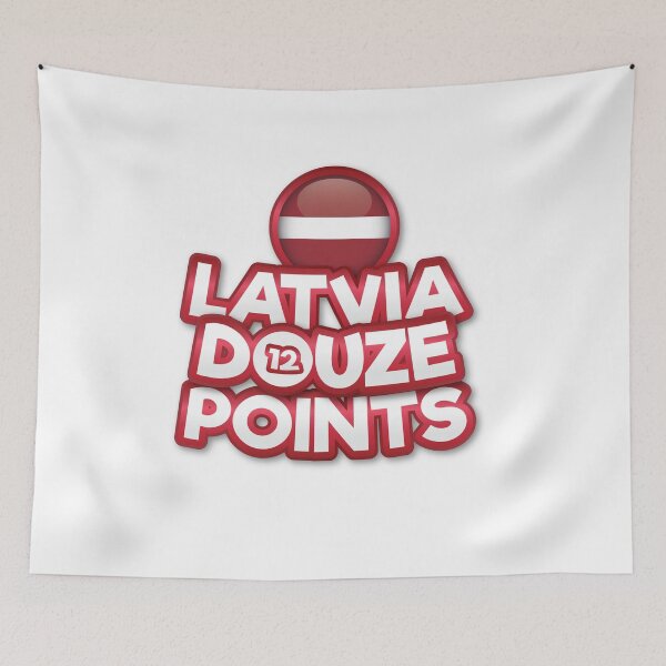 Item preview, Latvia Douze Points - Eurovision Latvia, Eurovision Song Contest  - 12 Points - ESC2025 - Tautumeitas - Bur Man Laimi designed and sold by Vision-Tees.
