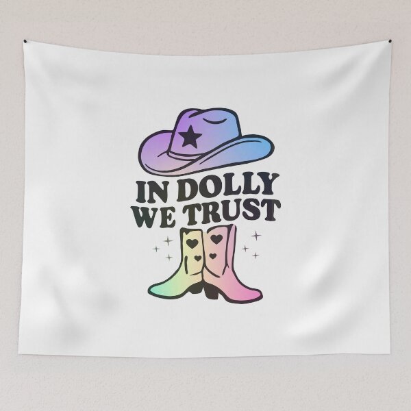 Item preview, Retro Cowgirl Hat Design – In Music We Trust designed and sold by Timegraf.