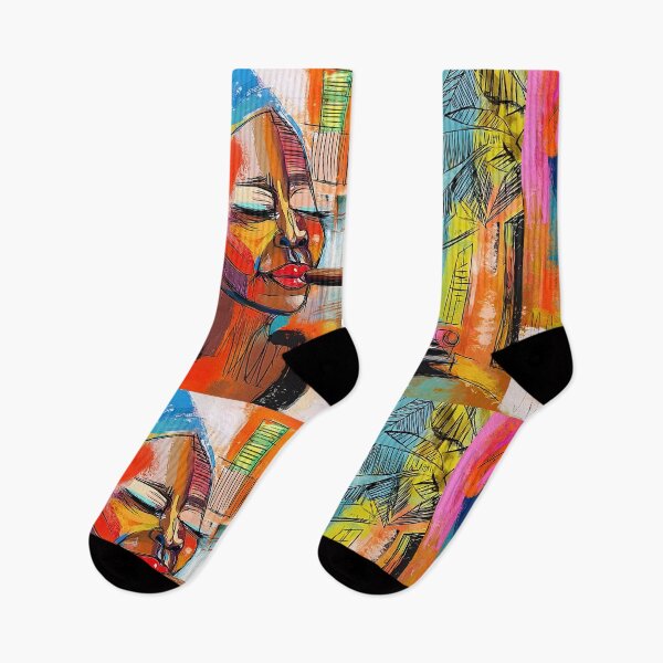 Item preview, Woman Enjoying a Large Cuban Cigar- Command the Havana Streets with Bold Style and a Smoldering Cigar in Hand designed and sold by OlfactoART Studio.