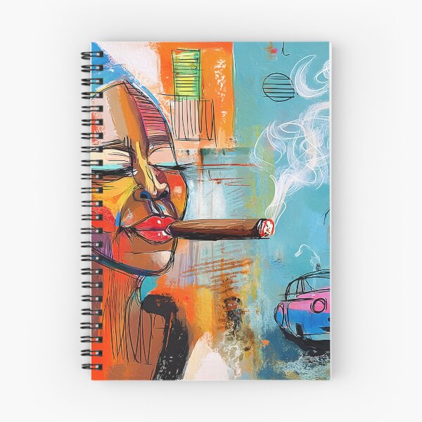 Item preview, Woman Enjoying a Large Cuban Cigar- Command the Havana Streets with Bold Style and a Smoldering Cigar in Hand designed and sold by OlfactoART Studio.