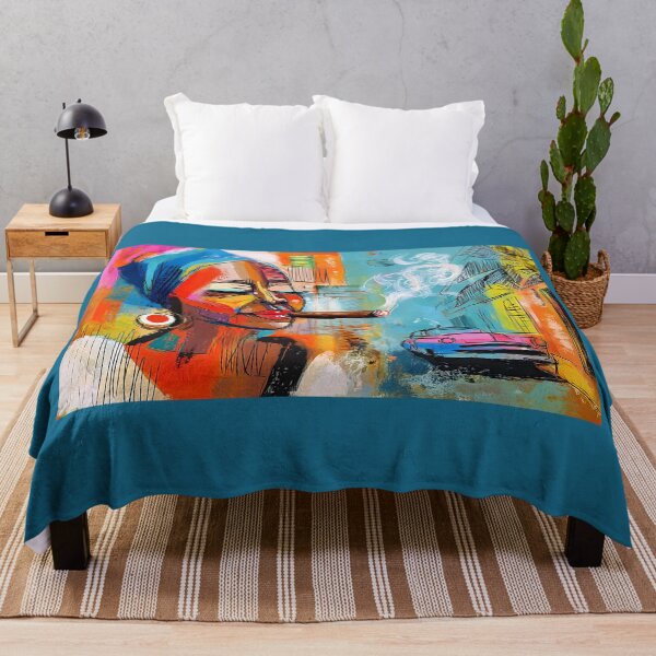 Item preview, Woman Enjoying a Large Cuban Cigar- Command the Havana Streets with Bold Style and a Smoldering Cigar in Hand designed and sold by OlfactoART Studio.