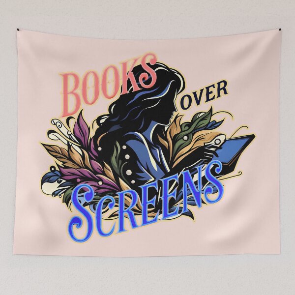 Item preview, Books over screens, typography designed and sold by maxmaj.
