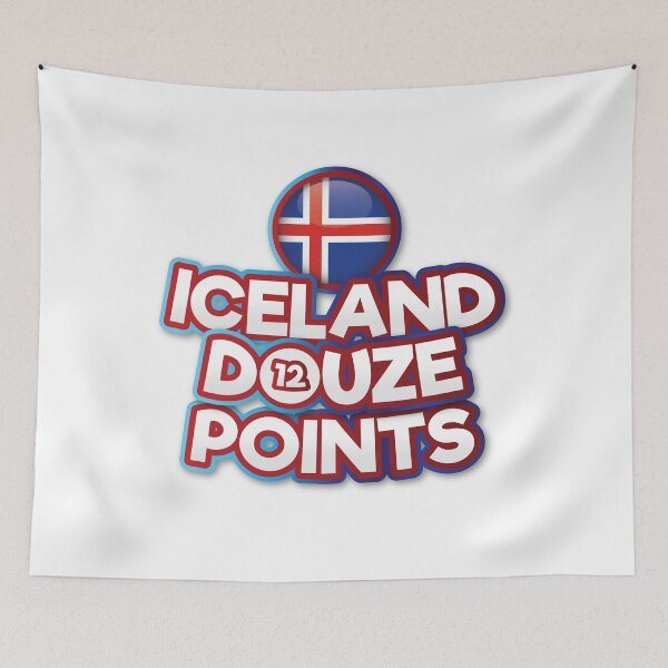 Item preview, Iceland Douze Points - Eurovision Iceland - Eurovision Song Contest  - 12 Points - ESC2025 - VÆB - RÓA designed and sold by Vision-Tees.