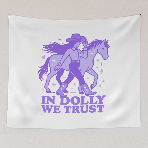 Item preview, Retro Cowgirl Hat Design – In Music We Trust designed and sold by Timegraf.