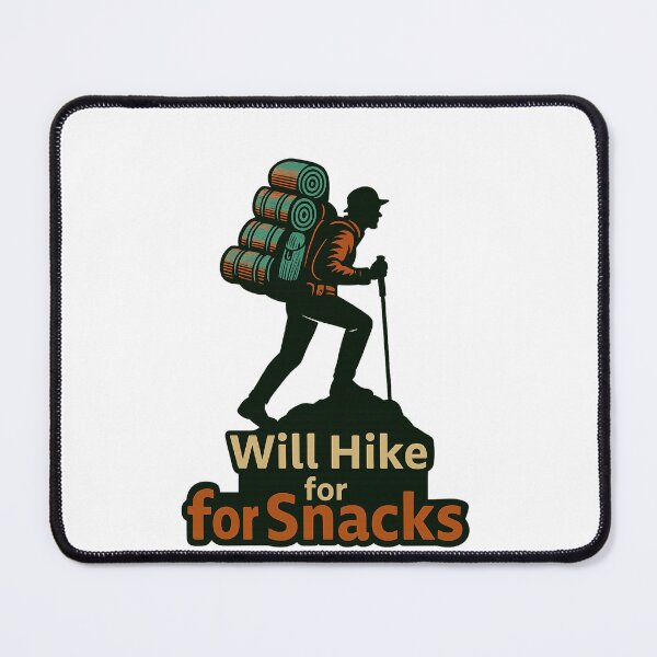 Item preview, Hiking with Snacks: Fun design with sayings for outdoor activities designed and sold by JenniferCreaArte .