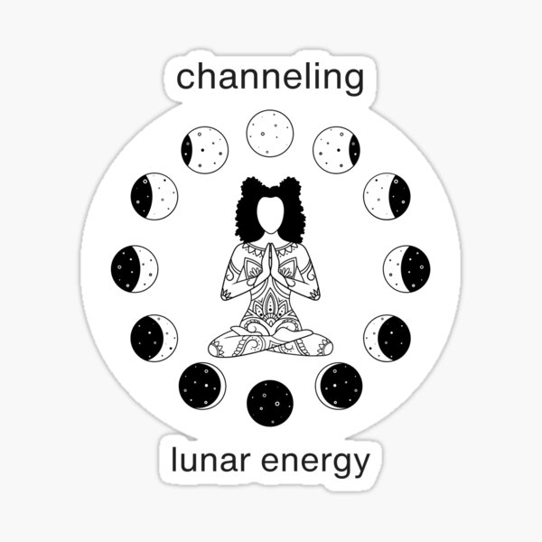 Item preview, Tattooed Moon Goddess with Lunar Phases designed and sold by FallayCreations.