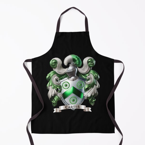 Item preview, Carter Family Crest – Proud Ancestral Coat of Arms with Emerald Green Accents designed and sold by Highlandkings.