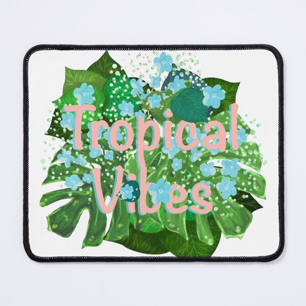 Artikelvorschau, Tropical Vibes - Türkis und Korallen tropische Blätter entworfen und verkauft von PD-Coastal.