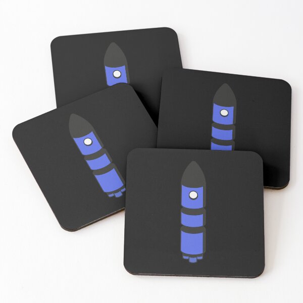 Item preview, Long Blue Rocket Ship – Minimalist Space Travel Sticker designed and sold by AtlanticStore.
